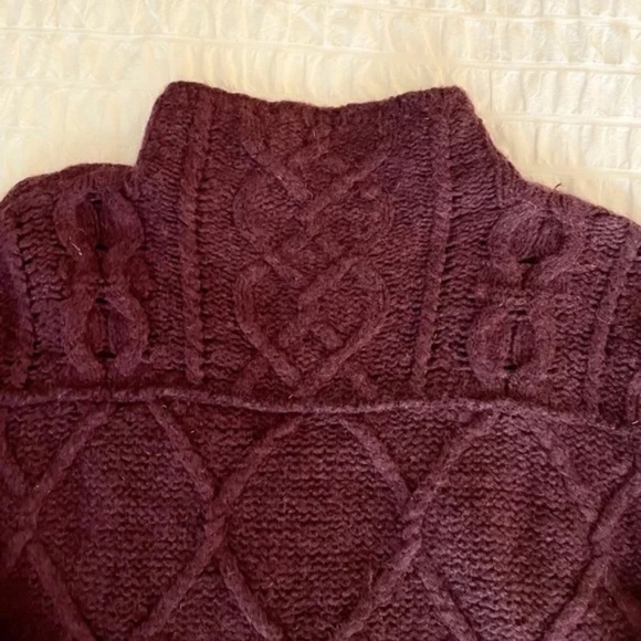 LOFT Dolman Mock Neck Wool Cotton Sweater - Picture 4 of 6